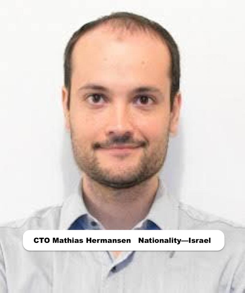 CTO Mathias Hermansen   Nationality—Israel
